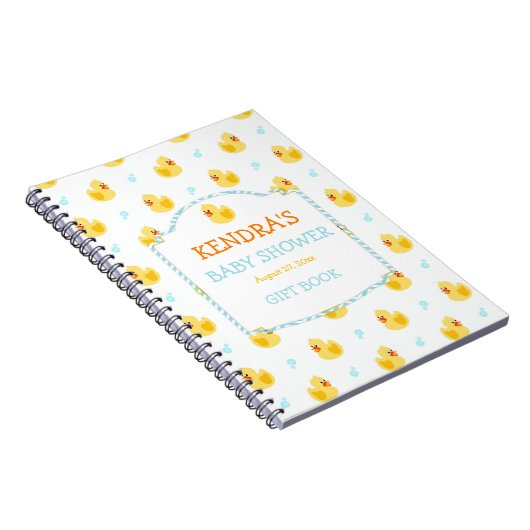 Gummi Duck Ducky Gender Neutral Baby Duwer Notizblock (Rechte Seite)