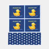 Gummi Duck | Float auf mittelbraunem Fleece (Vorderseite)