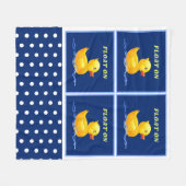 Gummi Duck | Float auf mittelbraunem Fleece (Vorderseite (Horizontal))