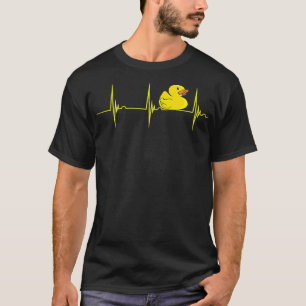 Gummi Duck Gelbe Gummihaube Heartbeat EKG Pulse T-Shirt