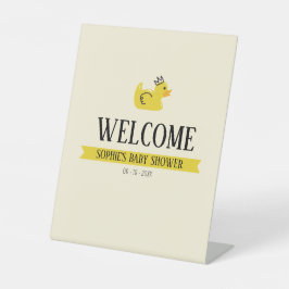 Gummi Duck Gender Neutral Dusche Begrüßungszeichen Sockelschild