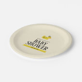 Gummi Duck Gender Neutral Paares Baby Dusche Pappteller (Schrägansicht)