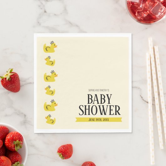 Gummi Duck Gender Neutral Paares Baby Dusche Serviette (Beispiel)