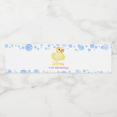 Gummi Duck Girl Birthday Water Flasche Etikett (Einzelnes Label)