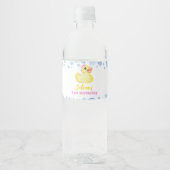 Gummi Duck Girl Birthday Water Flasche Etikett (Vorderseite)