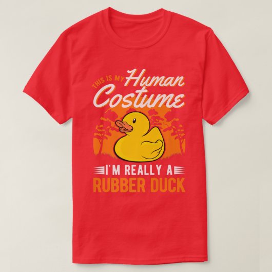 Gummi Duck Human Costume Halloween Rubber Duck Pr T-Shirt (Design vorne)