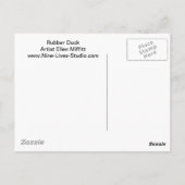 Gummi Duck & Kitten, Blockdruck Postkarte (Rückseite)