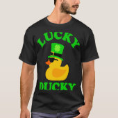 Gummi Duck mit Sonnenbrille Vier Leaf C Hut Lucky T-Shirt (Vorderseite)