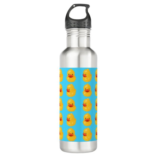 Gummi Duck Muster Blau Print Water Flasche Edelstahlflasche (Vorderseite)