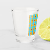 Gummi Duck Muster Blue Print Shot Glass Schnapsglas (Links)
