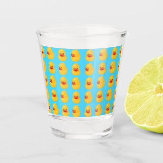 Gummi Duck Muster Blue Print Shot Glass Schnapsglas