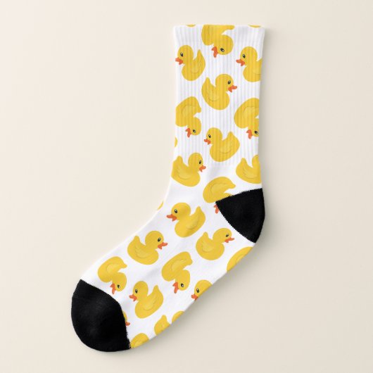 Gummi Duck Muster Socken | Niedlich Yellow Ducky D (Links - Außen)