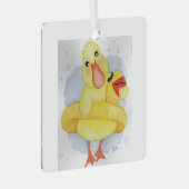 Gummi Duck Ornament Aus Metall (Vorderseite Rechts)