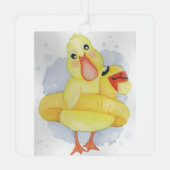 Gummi Duck Ornament Aus Metall (Rückseite)