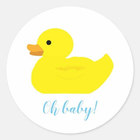 Gummi Duck Party Babydusche BABY Stickers (Vorderseite)