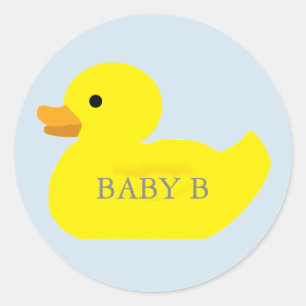 Gummi Duck Party Babydusche BABY Stickers