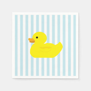 Gummi Duck Party Blue Strip Serviette