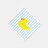 Gummi Duck Party Blue Strip Serviette (Ecke)