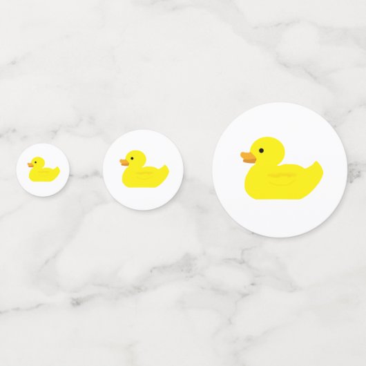 Gummi Duck Party Konfetti (Rückseiten)