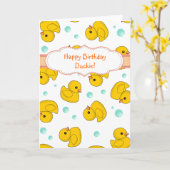 Gummi Duck Pattern Karte (Gelbe Blume)