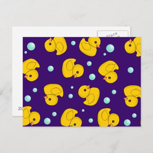 Gummi Duck Pattern Postkarte (Vorne/Hinten)
