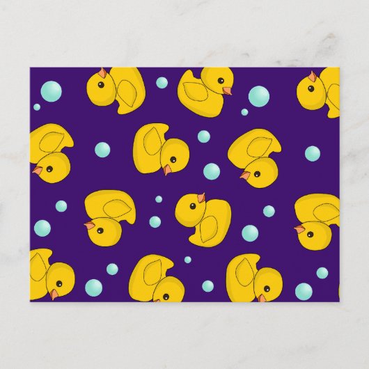 Gummi Duck Pattern Postkarte (Vorderseite)