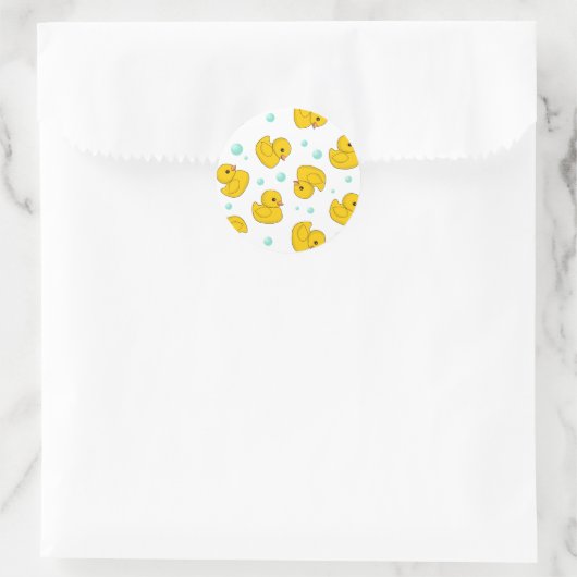 Gummi Duck Pattern Runder Aufkleber (Tasche)