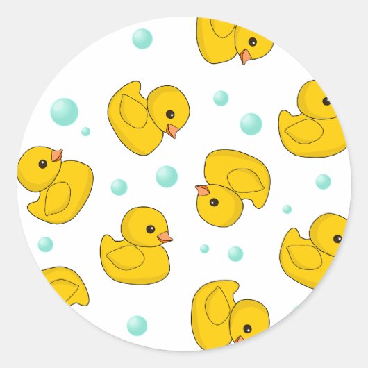Gummi Duck Pattern Runder Aufkleber (Vorderseite)