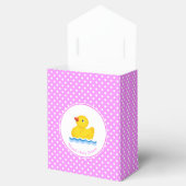 Gummi Duck Pink und White Polka Dot Babydusche Geschenkschachtel (Geöffnet)