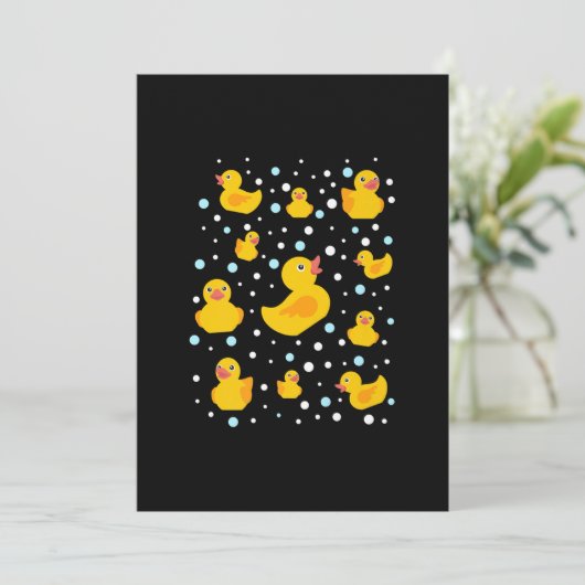 Gummi Duck Print Feiertagskarte (Stehend Vorderseite)
