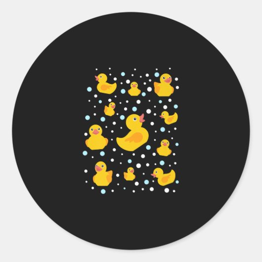 Gummi Duck Print Runder Aufkleber (Vorderseite)