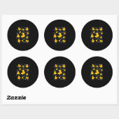Gummi Duck Print Runder Aufkleber (Blatt)
