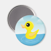 Gummi Duck Round Magnet (Vorderseite/Rückseite)