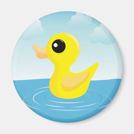 Gummi Duck Round Magnet (Vorne)