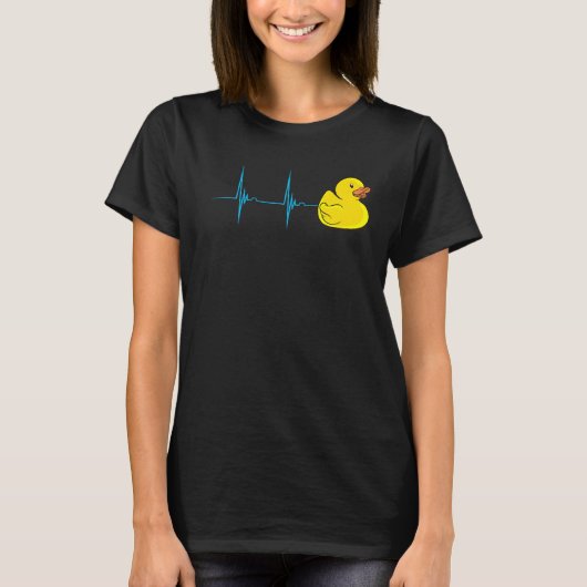 Gummi Duck Rubber Duck Heartbeat Ekg Puls T-Shirt (Vorderseite)
