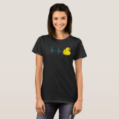 Gummi Duck Rubber Duck Heartbeat Ekg Puls T-Shirt (Vorne ganz)