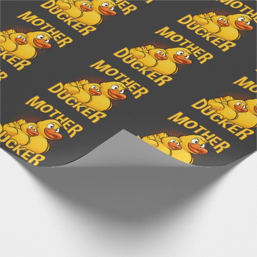 Gummi Duck Rude und Sarcasm Pun Geschenkpapier (Ecke)