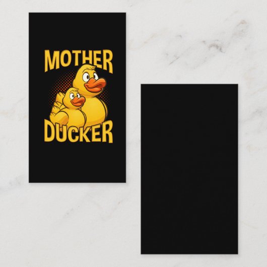 Gummi Duck Rude und Sarcasm Pun Visitenkarte (Vorne/Hinten)