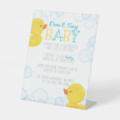 Gummi Duck Say Baby Shower Game nicht Sockelschild (Vorderseite)