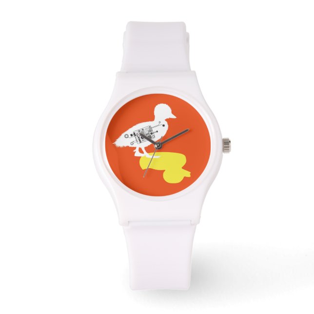 Gummi Duck Shadow Duck White Sporty Watch Armbanduhr (Vorderseite)