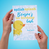 Gummi Duck Splish Splash Geburtstag Einladung