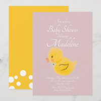 Gummi Duck Wasserfarbene Blush Babydusche