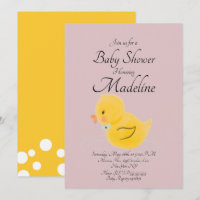 Gummi Duck Wasserfarbene Blush Babydusche