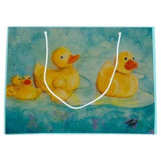 Gummi Duckie große Geschenktasche Geschenktüte (Vorderseite)