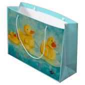 Gummi Duckie große Geschenktasche Geschenktüte (Rückseite Schrägansicht)
