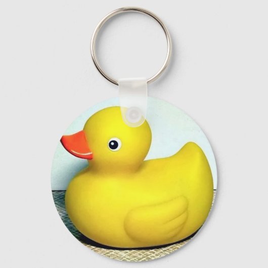 Gummi Duckie Niedlich Kids Toy Schlüsselanhänger (Vorderseite)