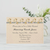 Gummi Duckies Baby Dusche Einladung (Stehend Vorderseite)