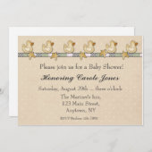 Gummi Duckies Baby Dusche Einladung (Vorne/Hinten)