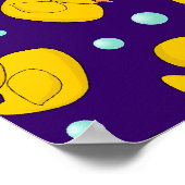 Gummi Duckies Spucken + Relax Badplakat Poster (Ecke)