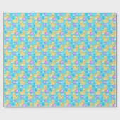 Gummi Duckies und Blasen Geschenkpapier (Flach)